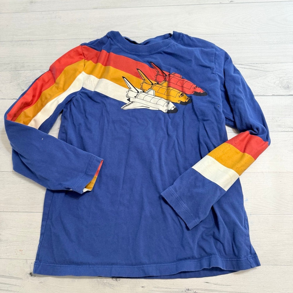 Hanna Andersson kids long sleeve airplane shirt 130/8